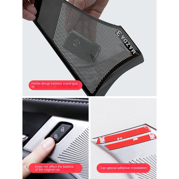 Miếng Dán Trang Trí Loa Âm Thanh 3 Cửa Xe Hơi mazda 3 2020-2023 20-23