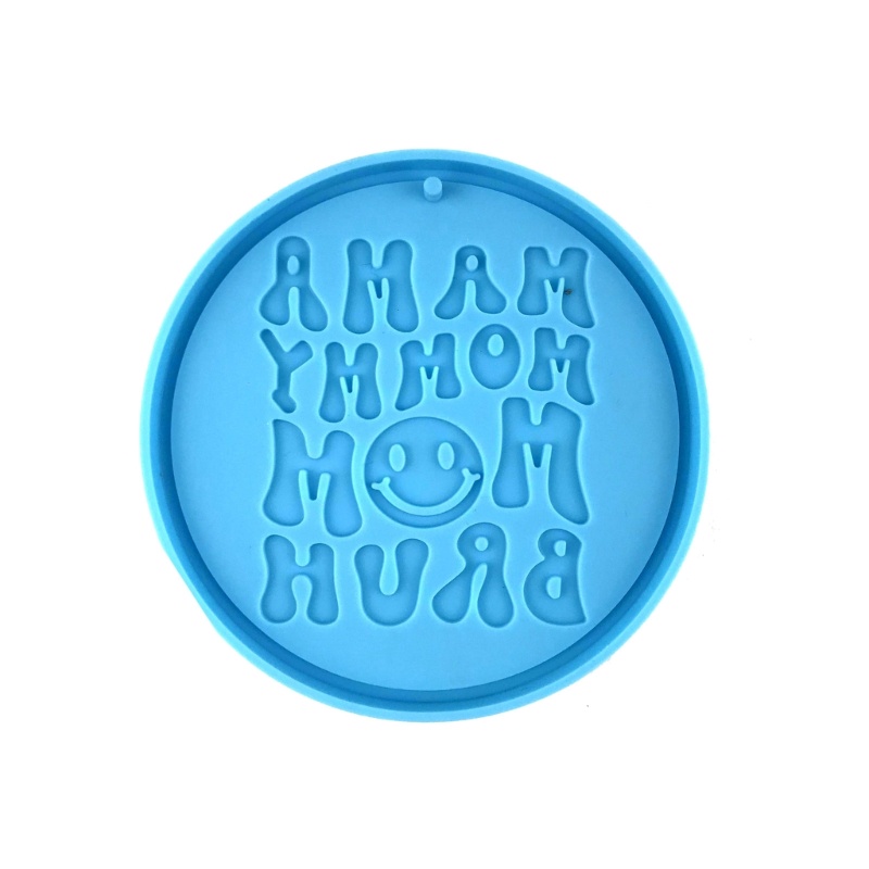 Khuôn Silicone Hình Tròn Làm Mặt Dây Chuyền / Móc Khóa DIY