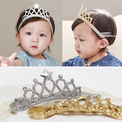 Băng Đô Vương Miện Công Chúa Dễ Thương Cho Bé Gái 0-3 Tuổi