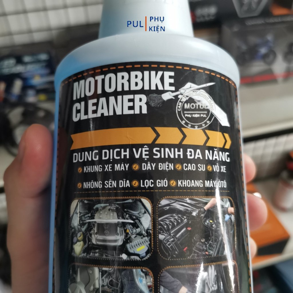 Nước rửa xe đa năng Motorbike Cleaner 850ml vệ sinh khung vỏ dây điện xe...