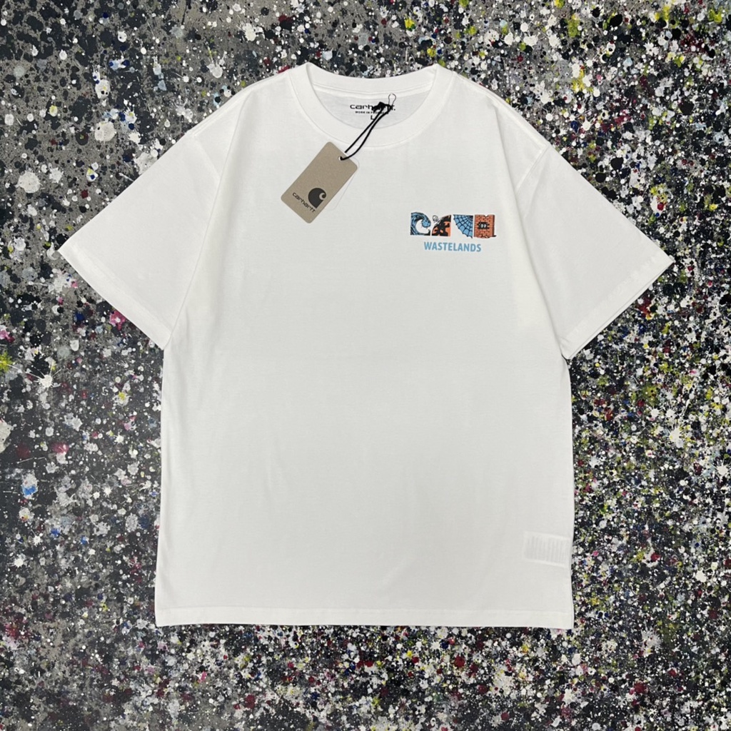 Carhartt Áo Thun Ngắn Tay Dáng Rộng In Họa Tiết Graffiti Phối Màu Cá Tính Cho Cặp Đôi