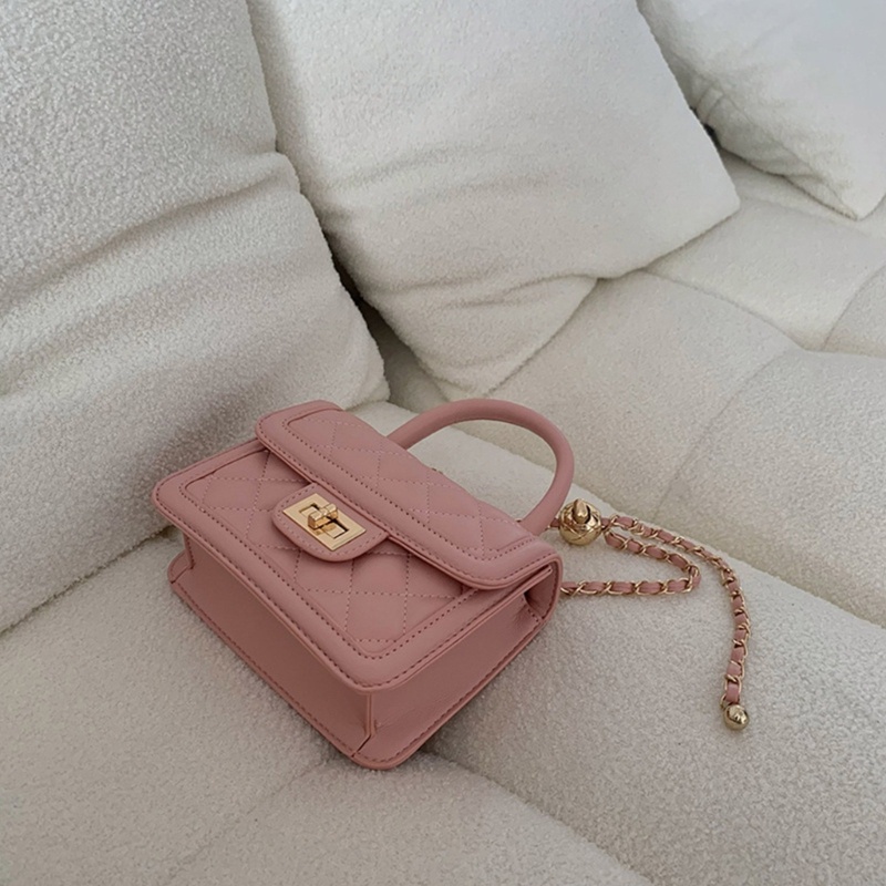 Túi Da PU Đeo Chéo Họa Tiết Lưới Thời Trang Dành Cho Nữ