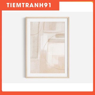 Tranh treo tường | Tranh nghệ thuật trừu tượng -Neutral Abstract Art Print, Shape Abstract Art 001