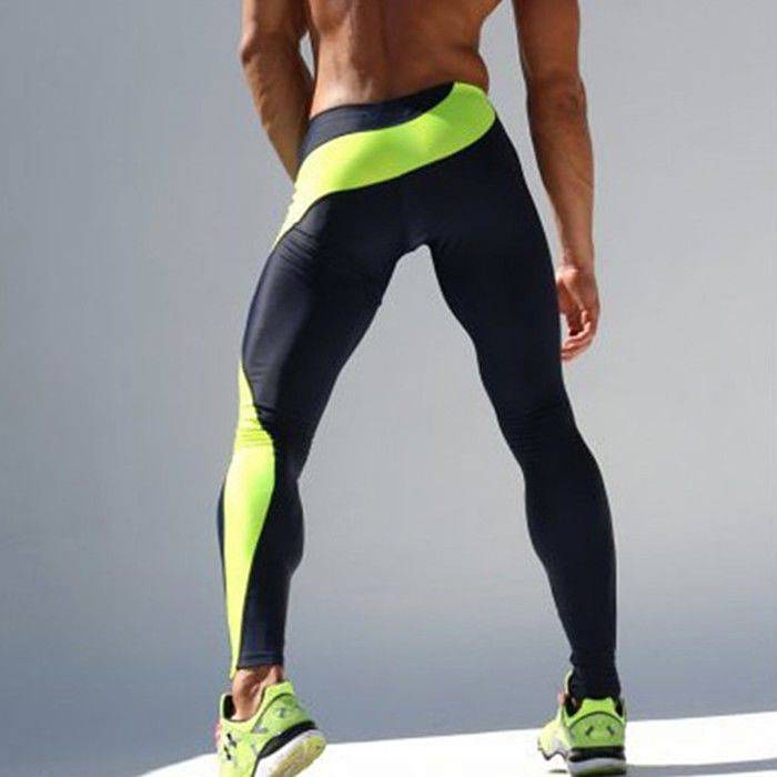 Fitness Pants Men's Tight Stretch Sports Running Quick-Drying Pants Boys High Elastic Gym Basketball