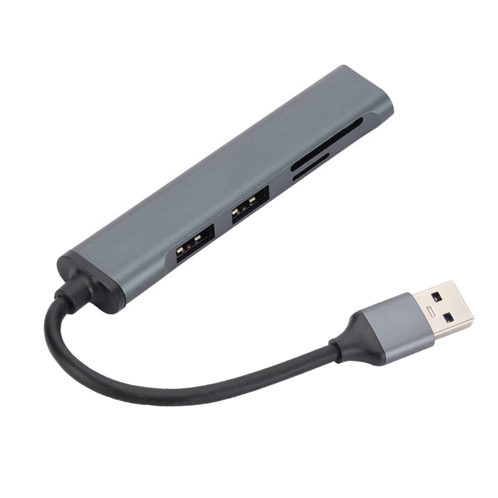 Trạm Sạc Nhanh 5 Trong 1 Bằng Kim Loại Có Đầu Đọc Thẻ Tiện Dụng Cho Gia Đình