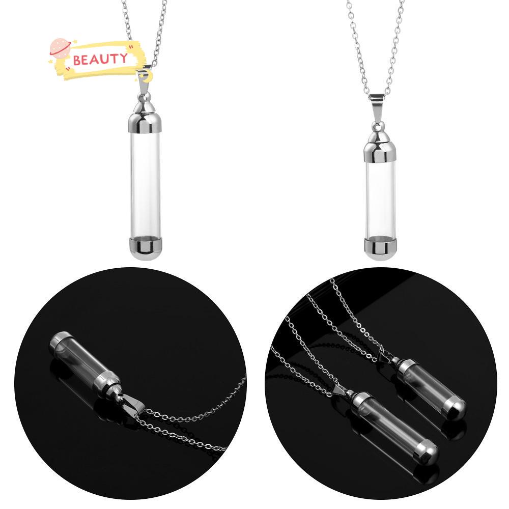 Mặt Vòng cổ Thủy Tinh Vial Nắp Vặn Có Thể Mở Dùng Làm Trang Sức DIY