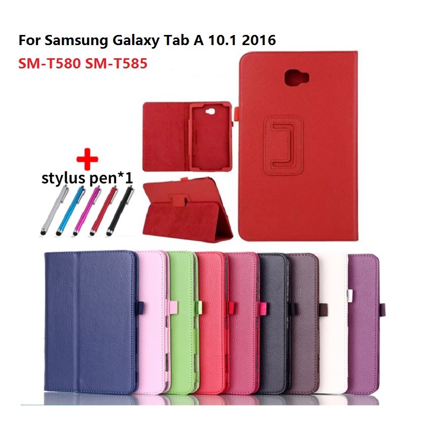 Ốp Máy Tính Bảng Da PU Có Đế Cho Samsung Galaxy Tab A 10.1 2016 T580 T585 Tab A 10.1 SM-T580 SM-T585 10.1inch