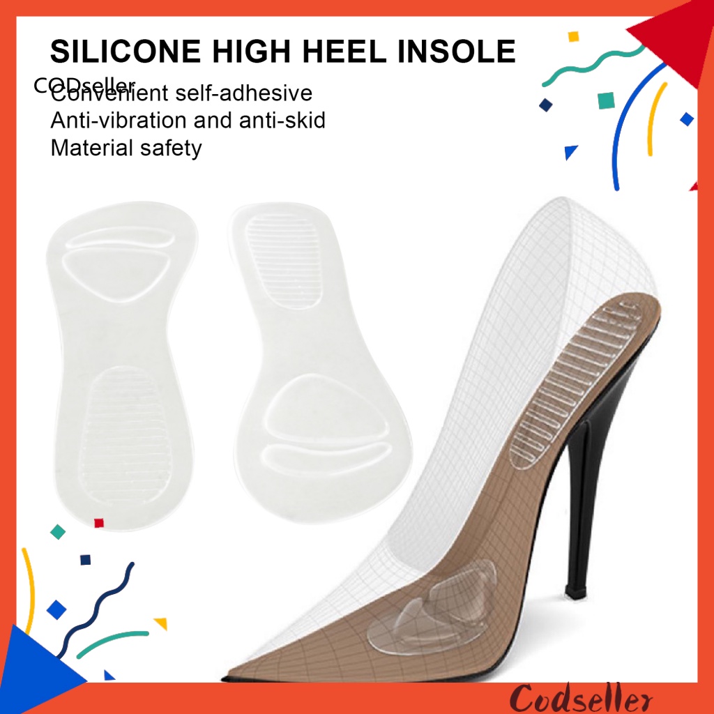 1 Cặp Miếng Dán Silicone Trong Suốt Bảo Vệ Đế Giày Cho Nữ
