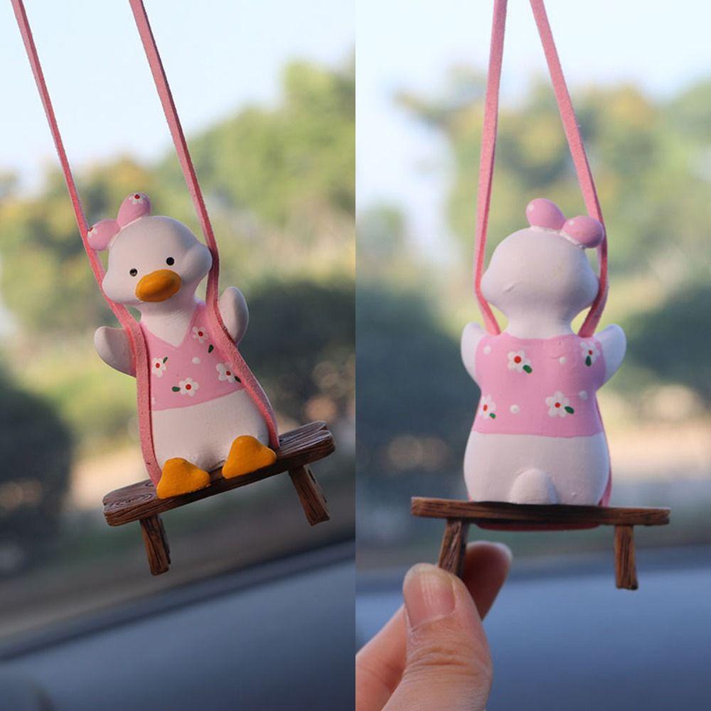 Phụ Kiện Trang Trí Nhà Cửa Hình Vịt Đeo Nơ Dễ Thương
