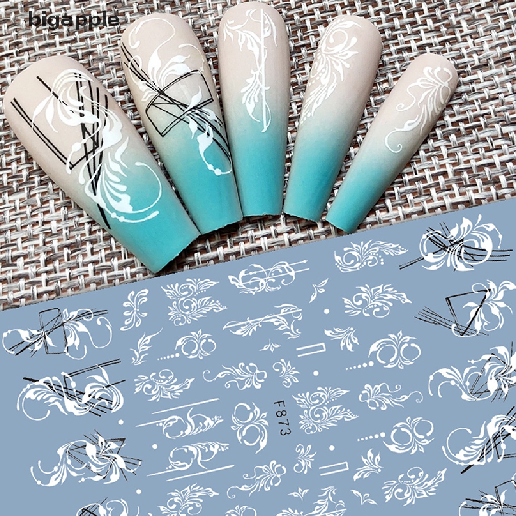 1 Tờ Miếng Dán Trang Trí Móng Tay Họa Tiết Hoa Và Bướm Độc Đáo Thời Trang