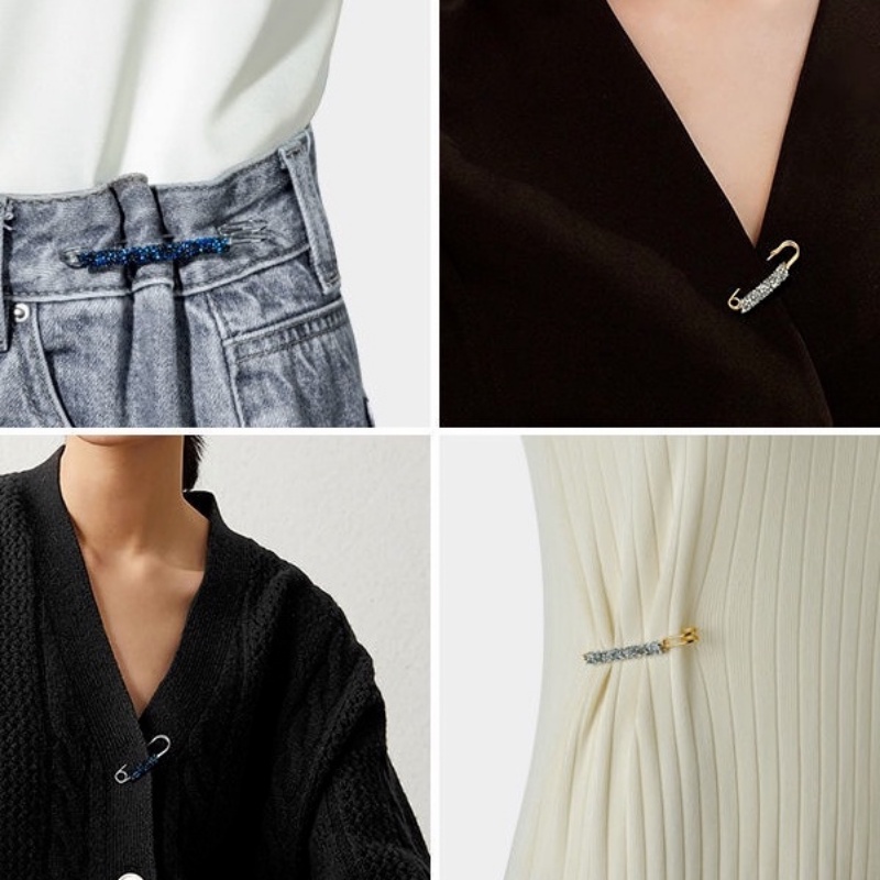 S / L Kẹp Thắt Lưng Đính Đá Sáng Bóng Trang Trí Đầm Ôm Eo Dành Cho Bạn Nữ