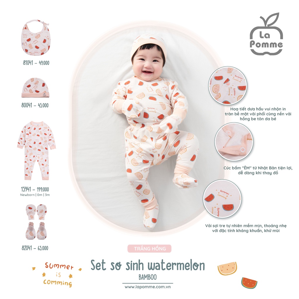 La Pomme set sơ sinh dưa hấu SS2023