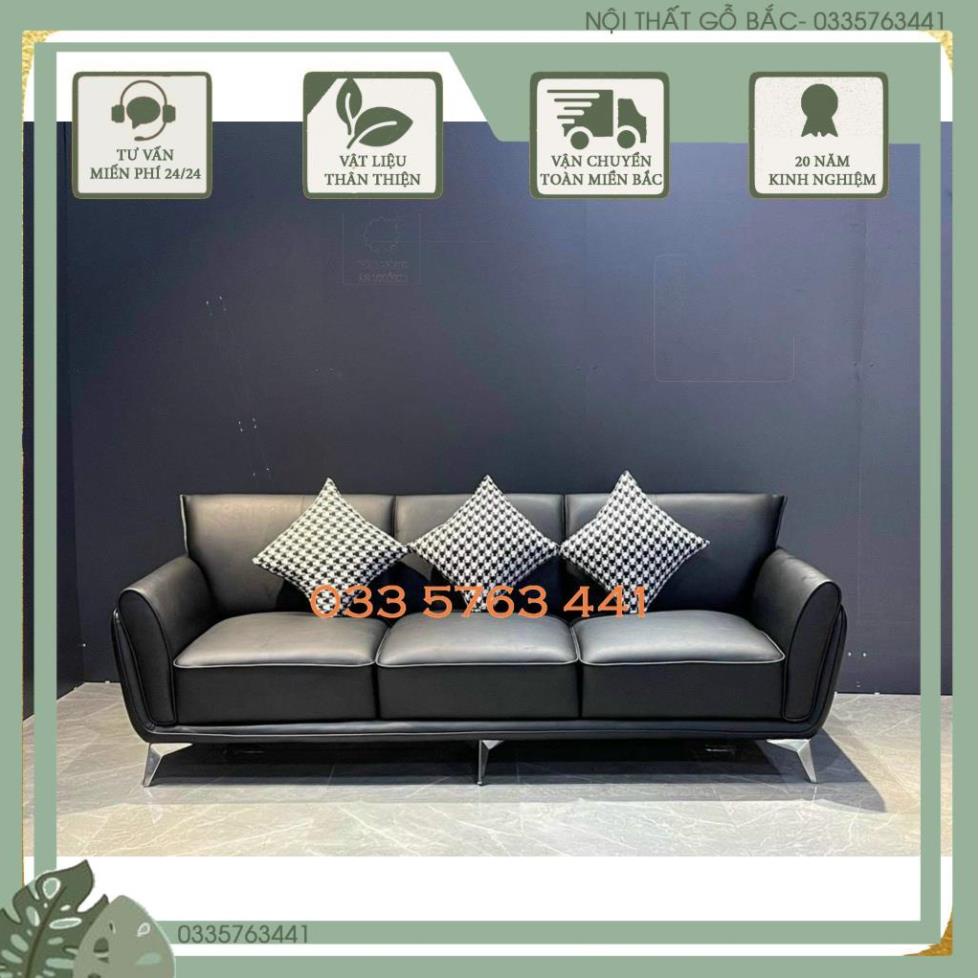 SALE Bộ Sa Lông khung gỗ tự nhiên bọc da cao cấp kích thước ghế dài 1m8 hoặc 2m hoặc 2m2 tùy chọn