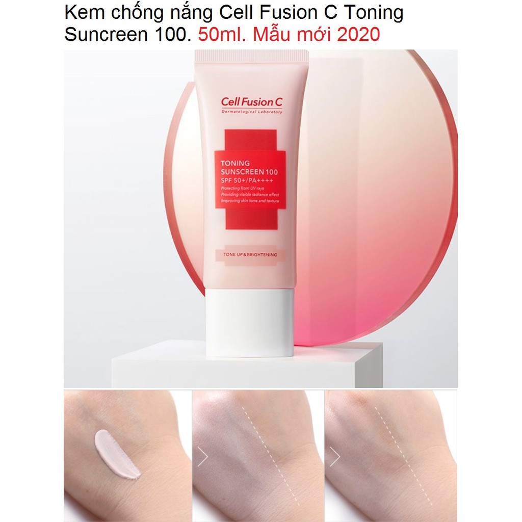 Kem chống nắng Cell Fusion C Nâng Tông Cho Mọi Loại Da Toning Sunscreen 100 SPF50+ PA +++ Hàn Quốc