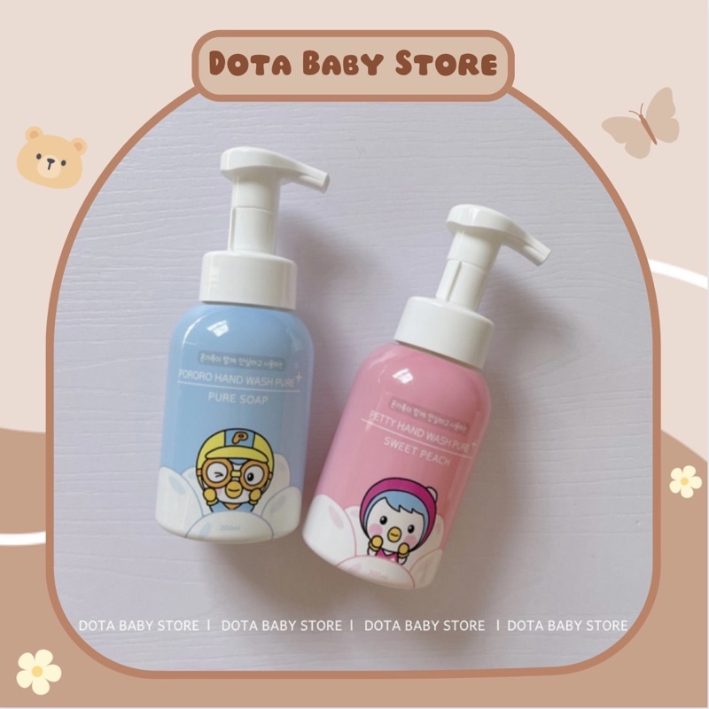 Nước Rửa Tay PORORO Dạng Bọt Hàn Quốc Cho Bé Và Gia Đình 300ML
