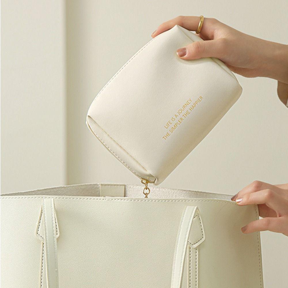 Túi Đựng Mỹ Phẩm Da PU Chống Thấm Nước Sức Chứa Lớn Tiện Dụng Cho Nữ