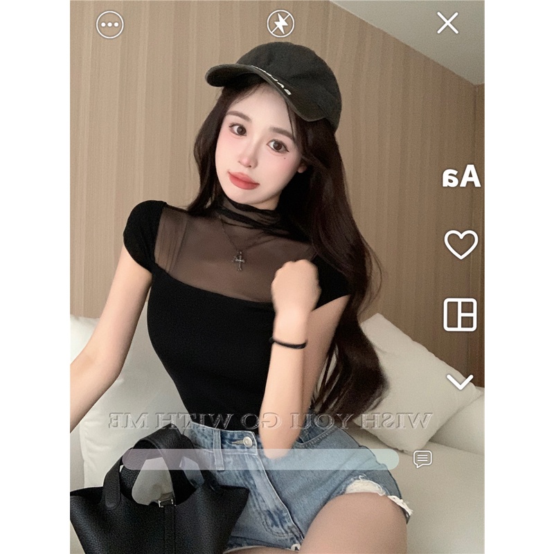 NRVP Áo Thun NgắN Tay DáNg Ôm ThờI Trang Cho Nữ