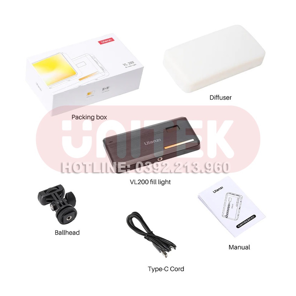 Đèn LED (Tích Hợp Pin Sạc 5000mAh): Chụp Hình Quay Phim Ulanzi VL200 Bi Color fill light - Dải Màu 2500K Đến 9000K