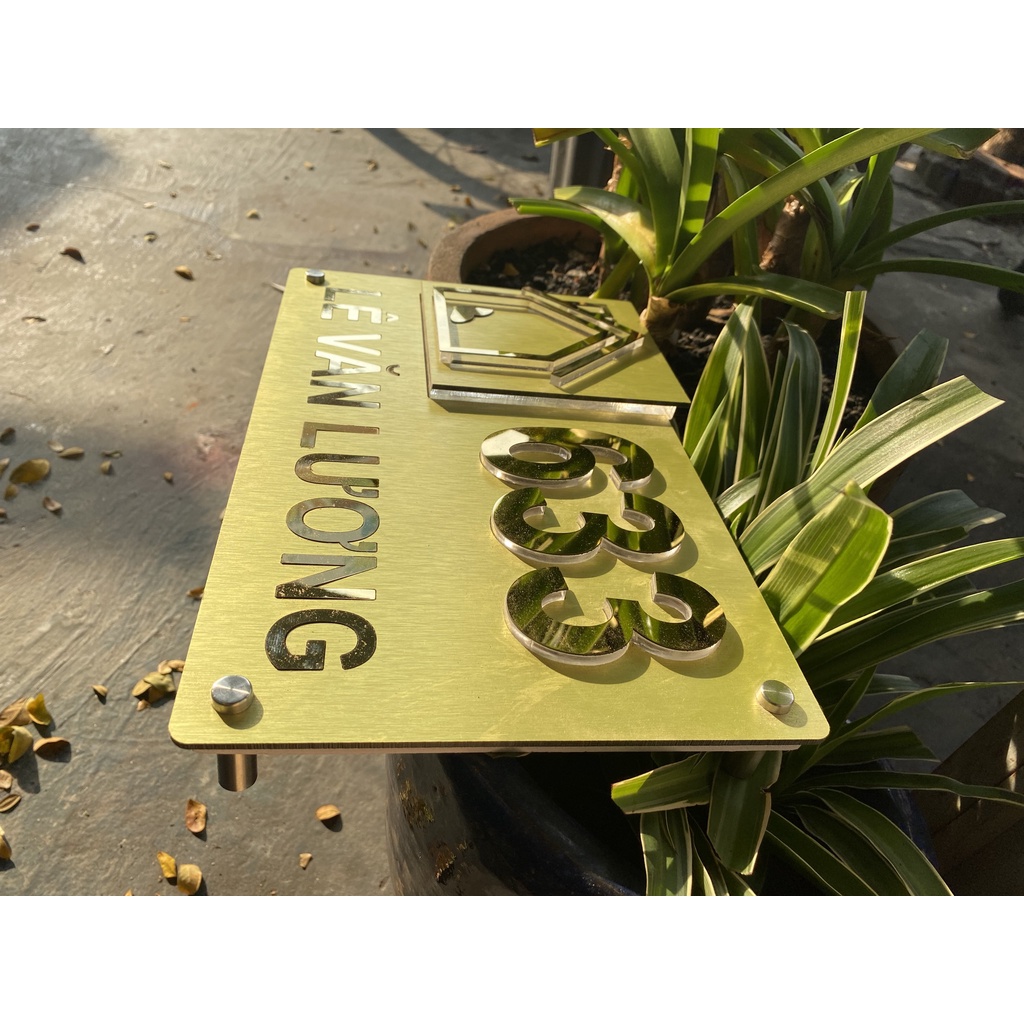 BẢNG SỐ NHÀ Gold, aLu vàng Sước