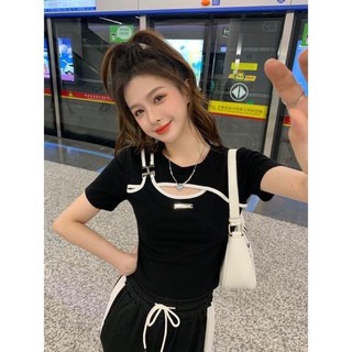 Áo kiểu ngắn tay phối móc xalo3