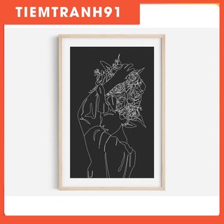 Tranh treo tường | Line art-Fine Line Abstract Print, Abstract Art 26 , tranh canvas giá rẻ