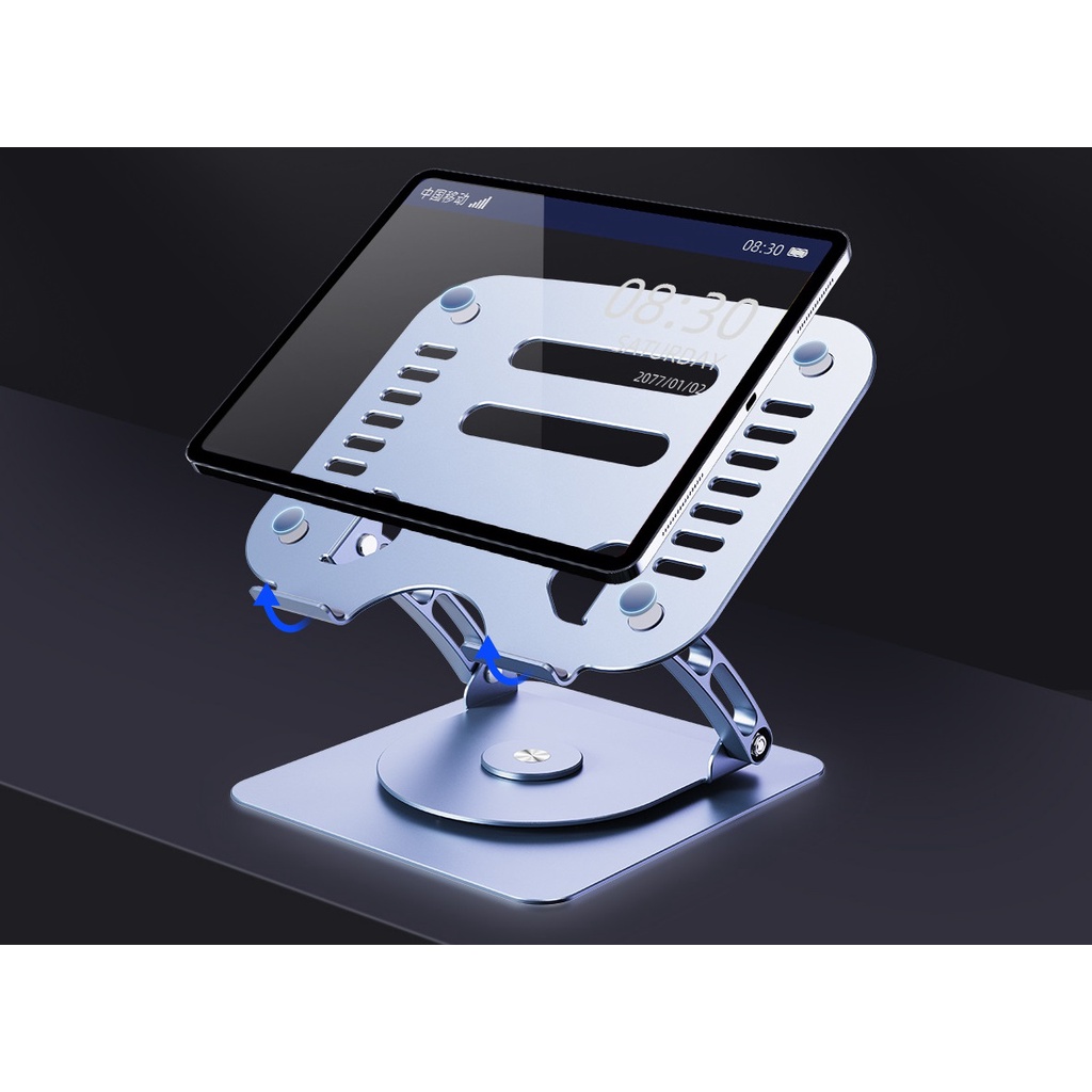 T602, T602G Giá đỡ laptop, Macbook, máy tính bảng iPad chân xoay 360 độ DIGIMIX công thái học