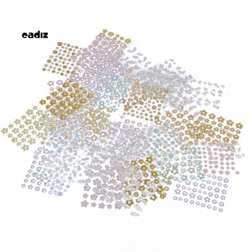 Set 50 Tấm Hình Dán Họa Tiết Hoa Và Bướm 3D Trang Trí Móng Nghệ Thuật DIY