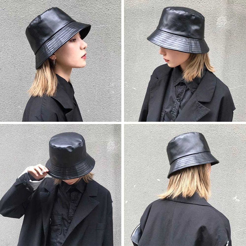 ESPO Mũ Bucket Chất Liệu Da PU Chống Thấm Nước Có Thể Gấp Gọn Tiện Lợi