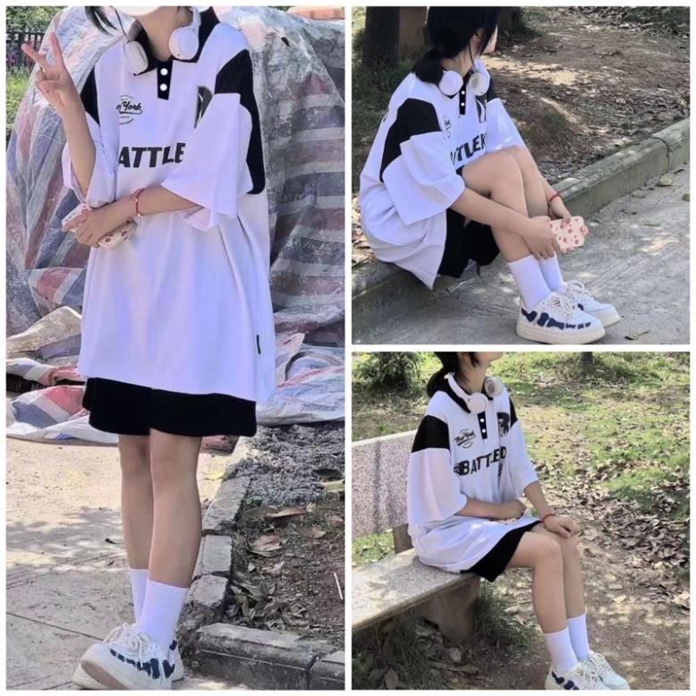 Set Bộ Áo Thun Polo Form Rộng Mix Quần Đùi❣️Set Bộ Áo Kèm Quần Sooc Năng Động Cá Tính