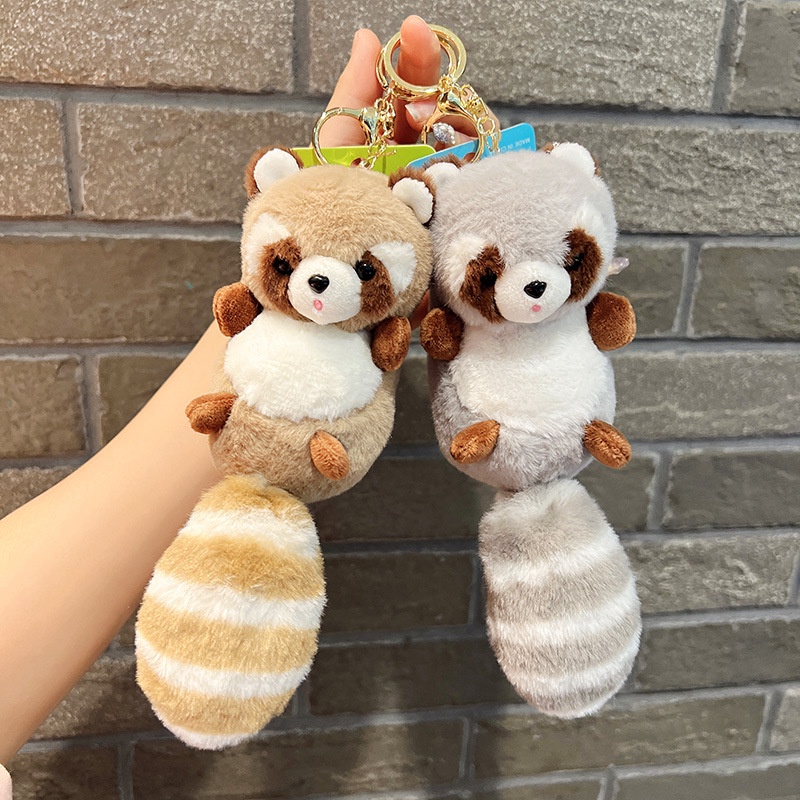 Móc Khóa Búp Bê Gấu Mèo Nhồi Bông Dễ Thương