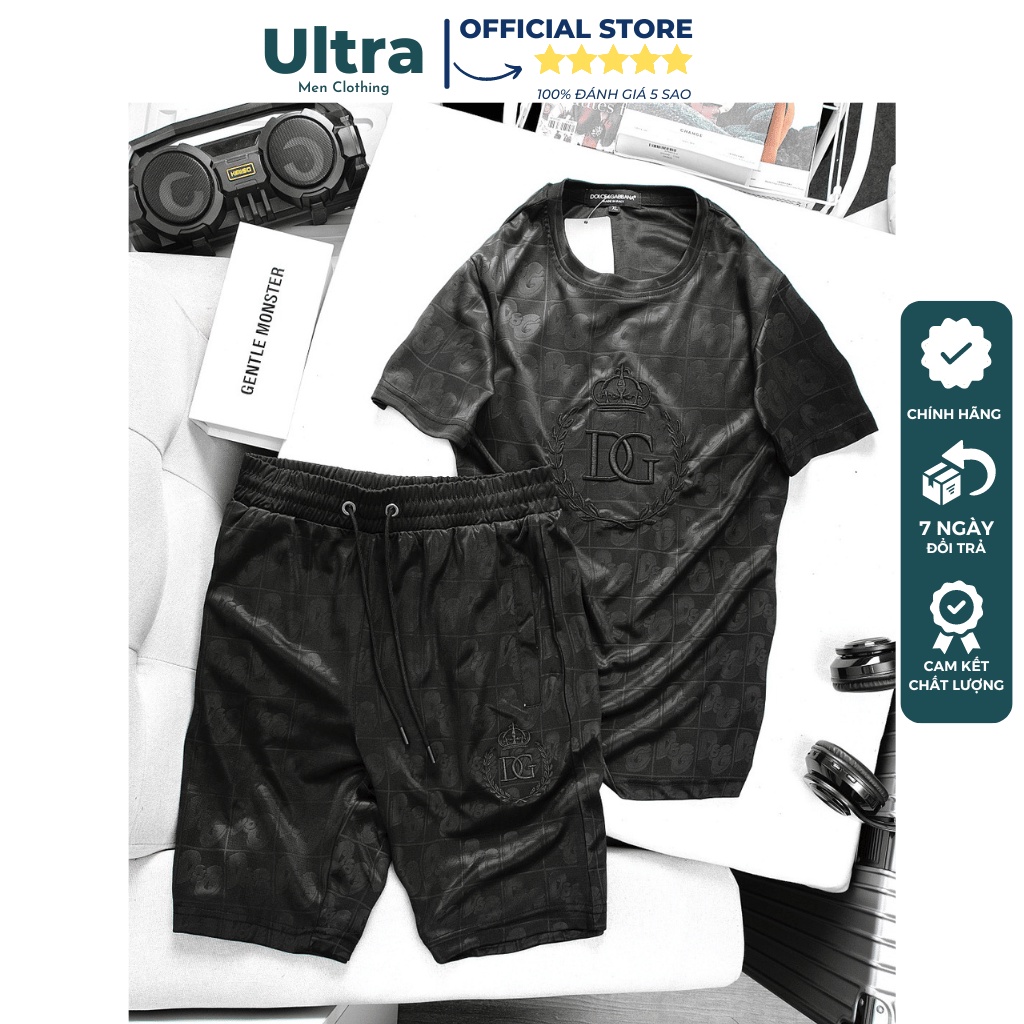 Bộ thể thao nam mùa hè cao cấp thun lạnh Hàng Hiệu Ultra Men UM04 Bộ quần áo nam thể thao cộc tay phom chuẩn bền đẹp