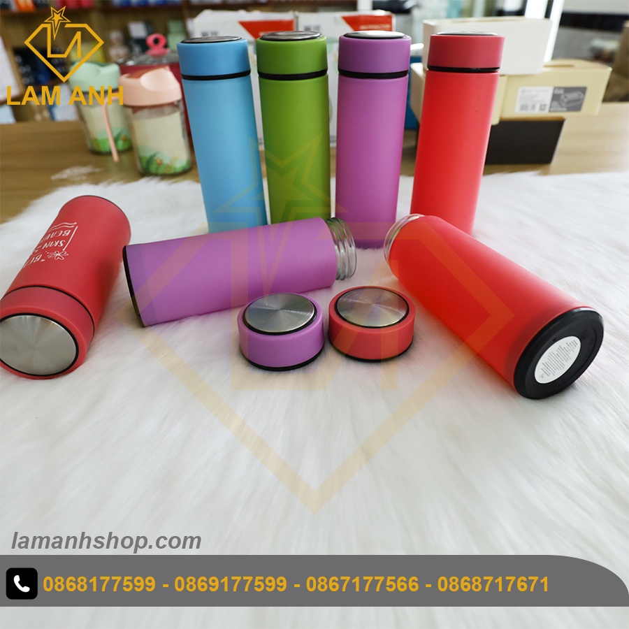BÌNH GIỮ NHIỆT TRƠN NHIỀU MÀU 450ML