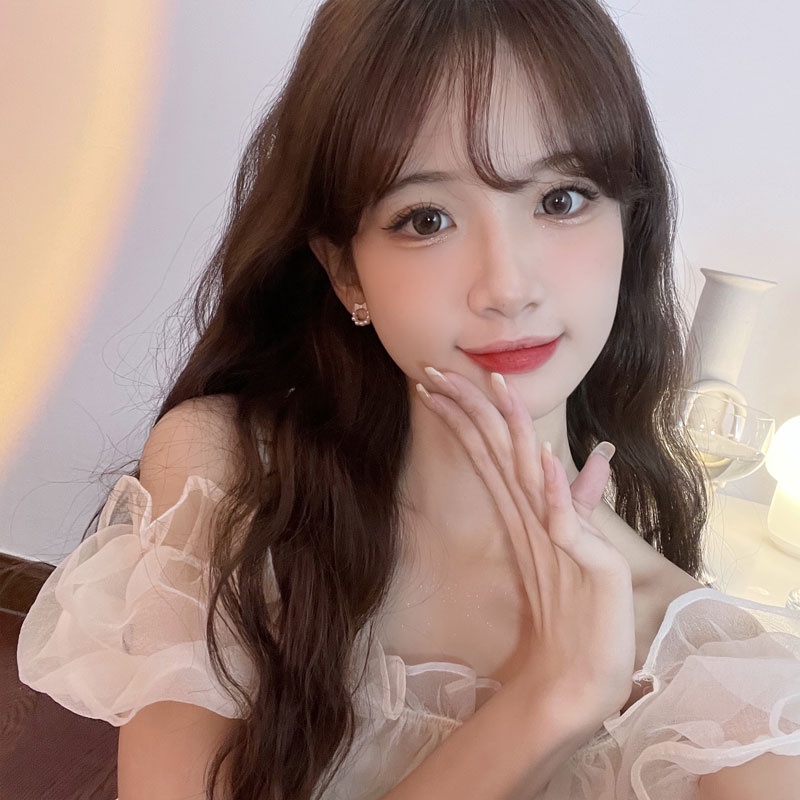 Bông Tai Hình Nơ Đính Ngọc Trai Mini Dễ Thương Thời Trang Cho Nữ