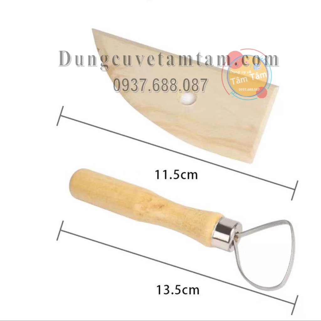 [ Tâm Tâm ] Bộ Dụng Cụ ( 8 món ) Làm Đất Sét Nghệ Thuật, Đồ Gốm, Polymer, Ceramic Clay, dùng nặn tạo hình làm mịn điêu k