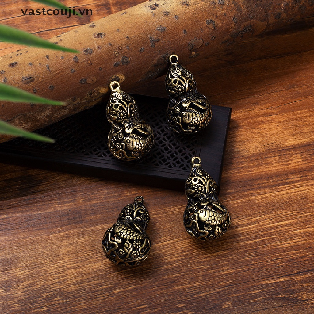 Móc Khóa Bầu Dục Rỗng Bằng Đồng Thau Trang Trí Phong Thủy