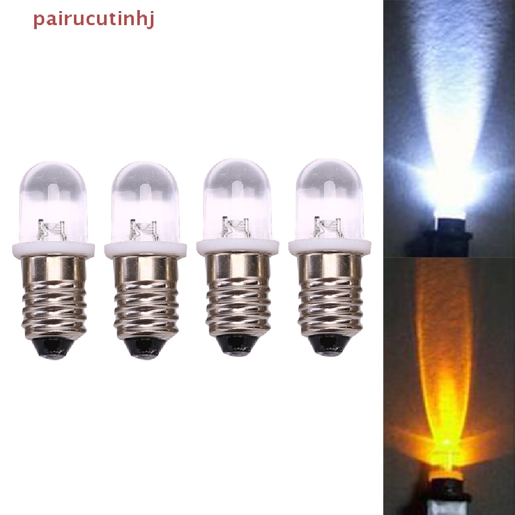 5 Bóng Đèn Led E10 DC 3V 4.5V Ánh Sáng Trắng Cao Cấp