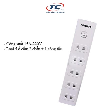 Ổ Cắm Có Dây Nanoco NES5215-3