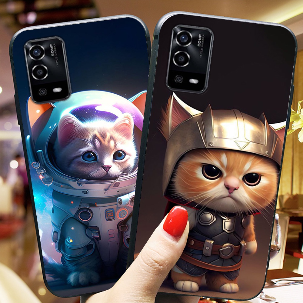 Ốp lưng oppo a55 4g / oppo a55 5g in hình chú mèo cực cute dễ thương