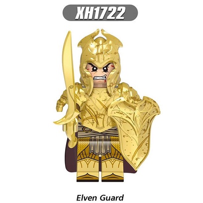 Minifigures, đồ chơi lắp ráp mô hình các chiến binh mặc áo giáp màu vàng, X0315