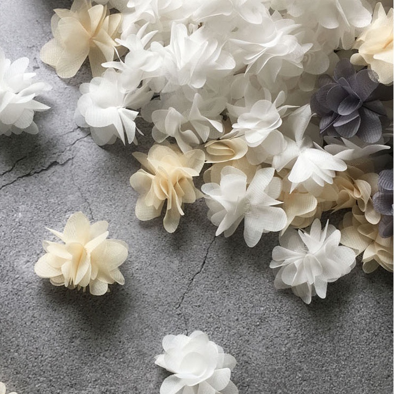 Bộ 20 Bó Hoa Vải Chiffon Rộng 5.5CM