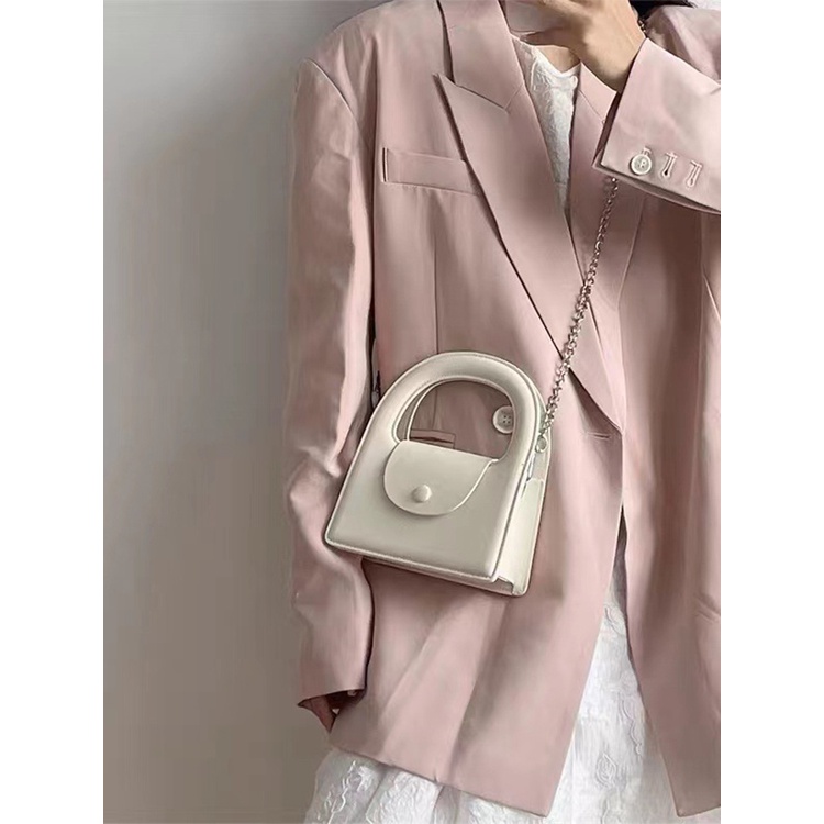 Túi Đeo Vai Hình Tròn Nhỏ Màu Kẹo Ngọt Thời Trang Cho Nữ