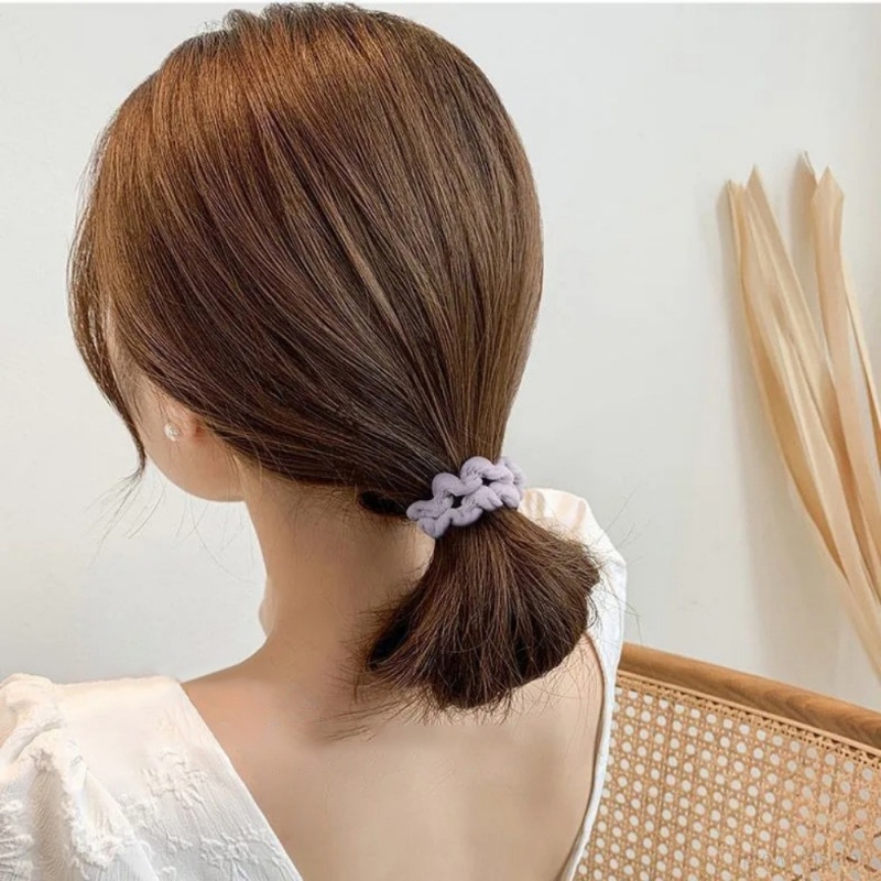 Băng Đô Cài Tóc Màu Trơn Đính Hoa Dễ Thương