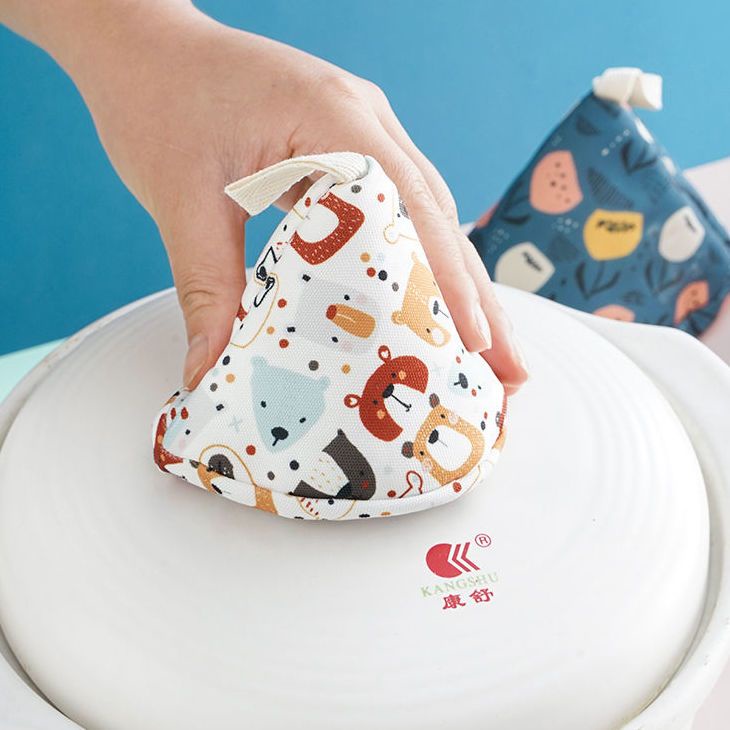 Găng Tay Cách Nhiệt Chống Bỏng Hình Tam Giác Dễ Thương Phong Cách Nhật Bản