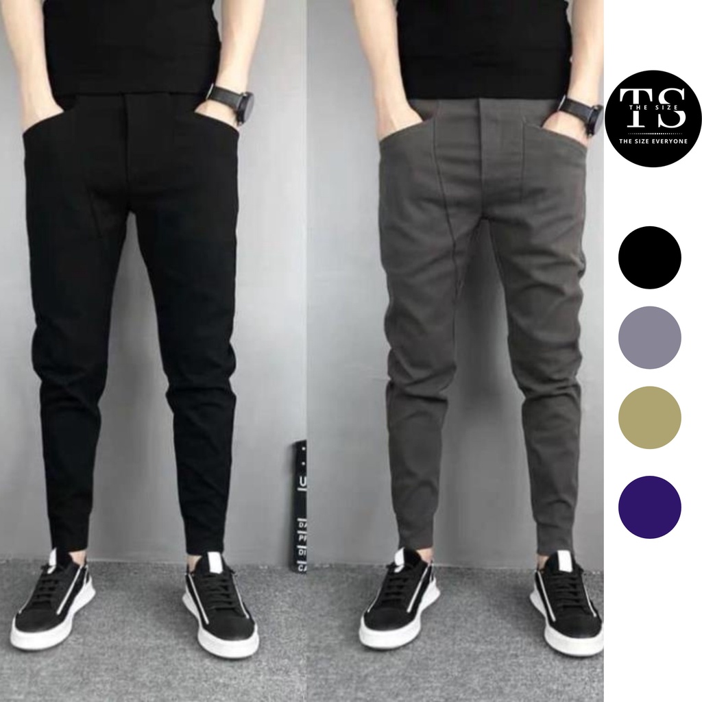Quần ống suông, bo gấu jogger nam vải kaki năng động dày dặn full size - TSSTORE95