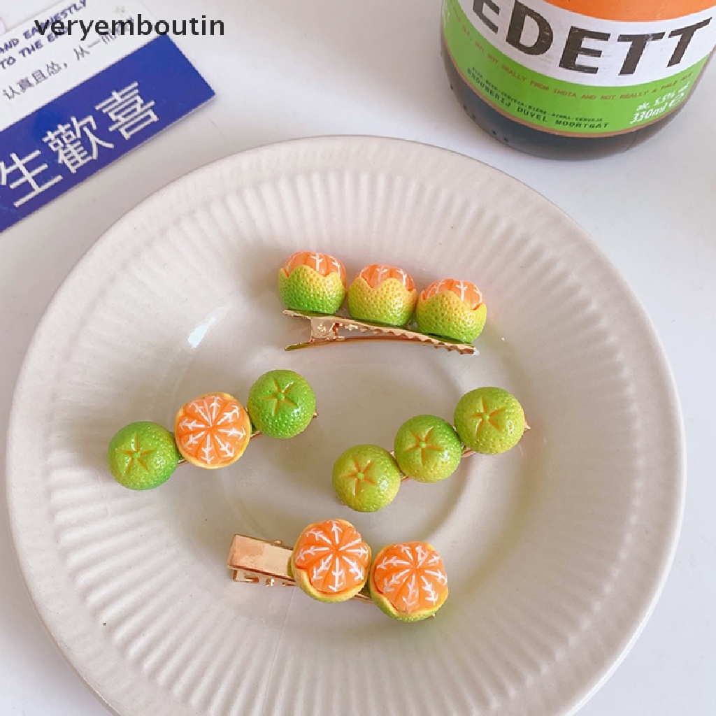 Kẹp Tóc Hình Trái Cam Ngộ Nghĩnh Cho Bé