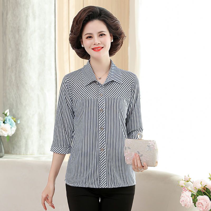 Áo Sơ Mi Ôm Dáng Thời Trang Mùa Hè 2023 60 Độ Cho Nữ Trung Niên