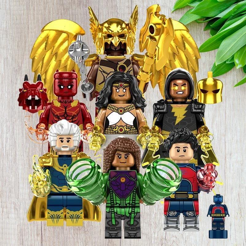 Đồ Chơi Lắp Ráp Minifigures Các Mẫu Nhân Vật Siêu Anh Hùng Marvel DC Black Adam Hawkman KF6177 - Mini