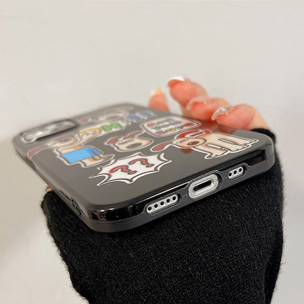 Ốp Điện Thoại TPU Mềm Chống Dấu Vân Tay Và Chống Rơi Họa Tiết Chú Cún Hoạt Hình Dành Cho IPhone 11 12 13 14 Pro Max