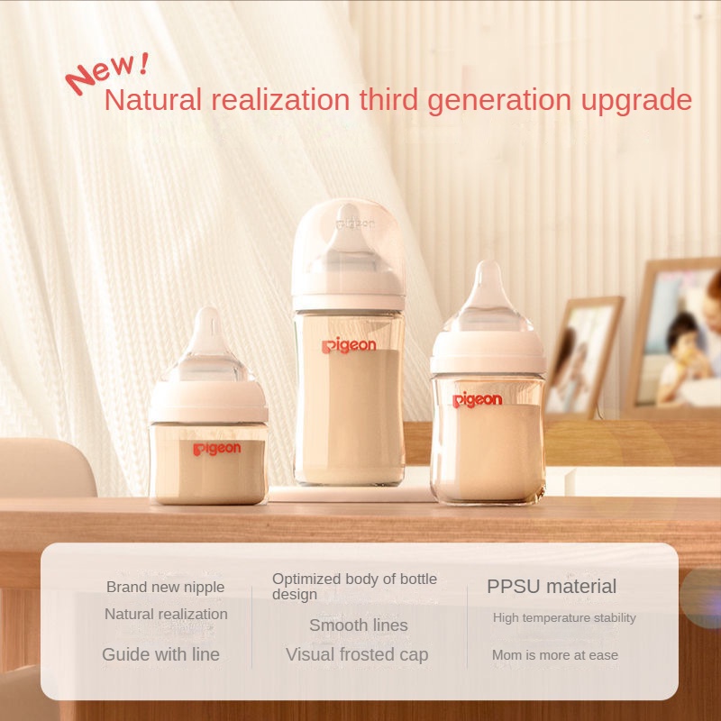 Pigeon Bình Sữa Chịu Nhiệt Độ Cao Tự Nhiên Cho Bé