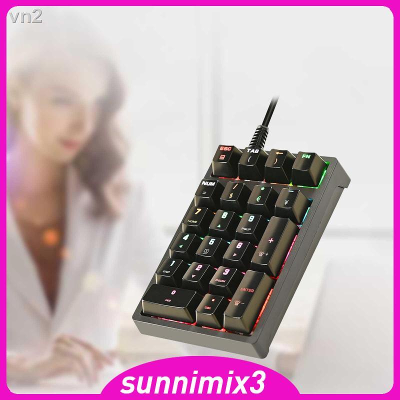 Bàn Phím Số Cơ USB K21 21 Phím Có Đèn Led